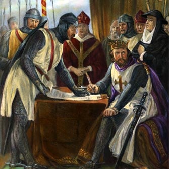 Photo:  1215 June 15 , England's King John puts his royal seal on the Magna Carta, or 'Great Charter'